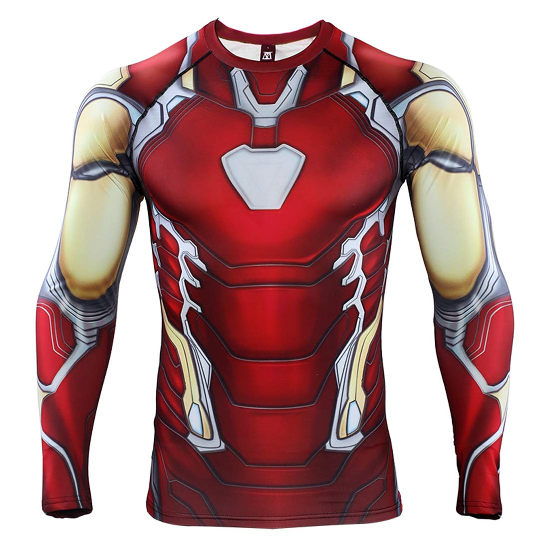 3D Super Hero Close-Fitting Quick-Drying Elastic Sport Cosplay T-Shirt Long Sleeve 11