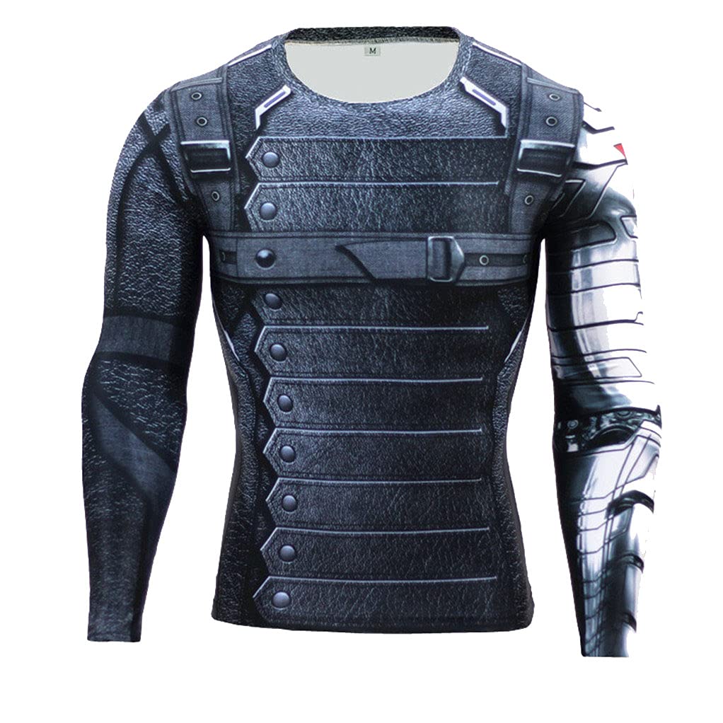 3D Super Hero Close-Fitting Quick-Drying Elastic Sport Cosplay T-Shirt Long Sleeve 8