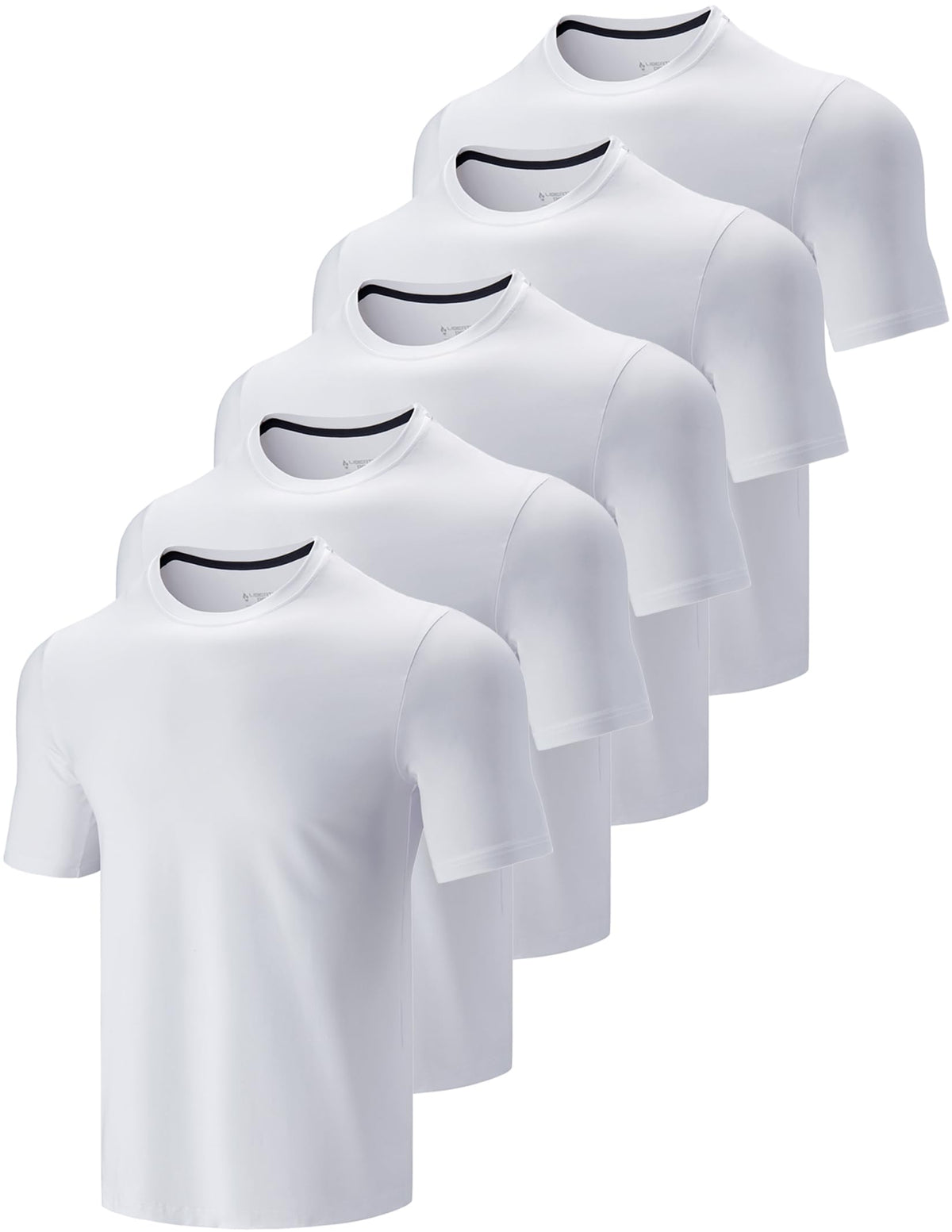 Liberty Imports 5 Pack Men's Active Quick Dry Crew Neck T Shirts 14
