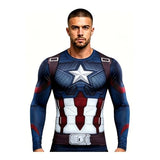 3D Super Hero Close-Fitting Quick-Drying Elastic Sport Cosplay T-Shirt Long Sleeve 2