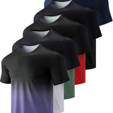Liberty Imports 5 Pack Men's Active Quick Dry Crew Neck T Shirts 11