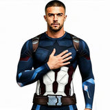 3D Super Hero Close-Fitting Quick-Drying Elastic Sport Cosplay T-Shirt Long Sleeve 4