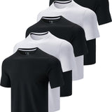 Liberty Imports 5 Pack Men's Active Quick Dry Crew Neck T Shirts 9