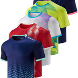 Liberty Imports 5 Pack Men's Active Quick Dry Crew Neck T Shirts 29