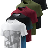 Liberty Imports 5 Pack Men's Active Quick Dry Crew Neck T Shirts 15
