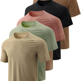 Liberty Imports 5 Pack Men's Active Quick Dry Crew Neck T Shirts 26