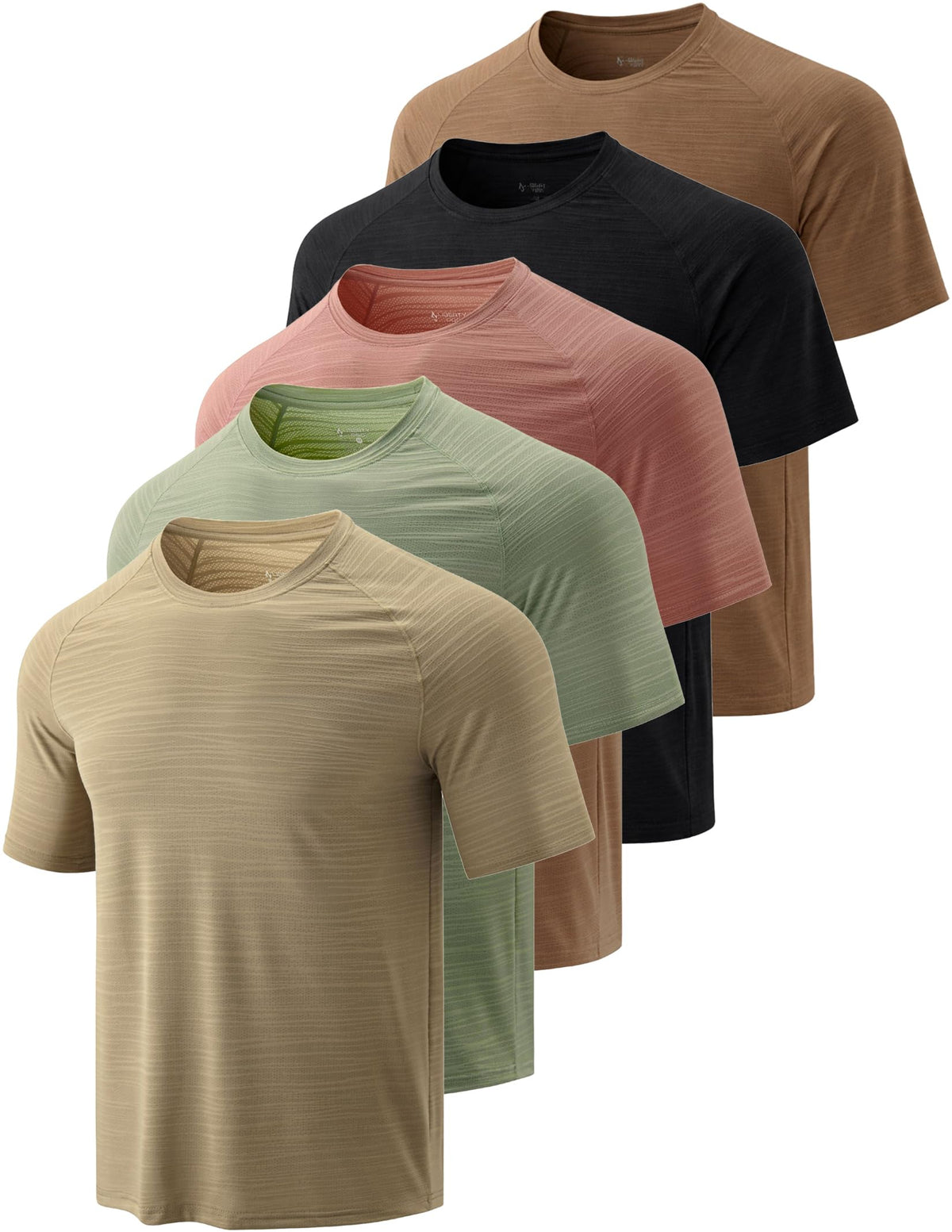 Liberty Imports 5 Pack Men's Active Quick Dry Crew Neck T Shirts 26