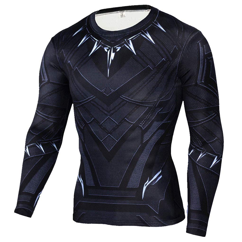3D Super Hero Close-Fitting Quick-Drying Elastic Sport Cosplay T-Shirt Long Sleeve 12