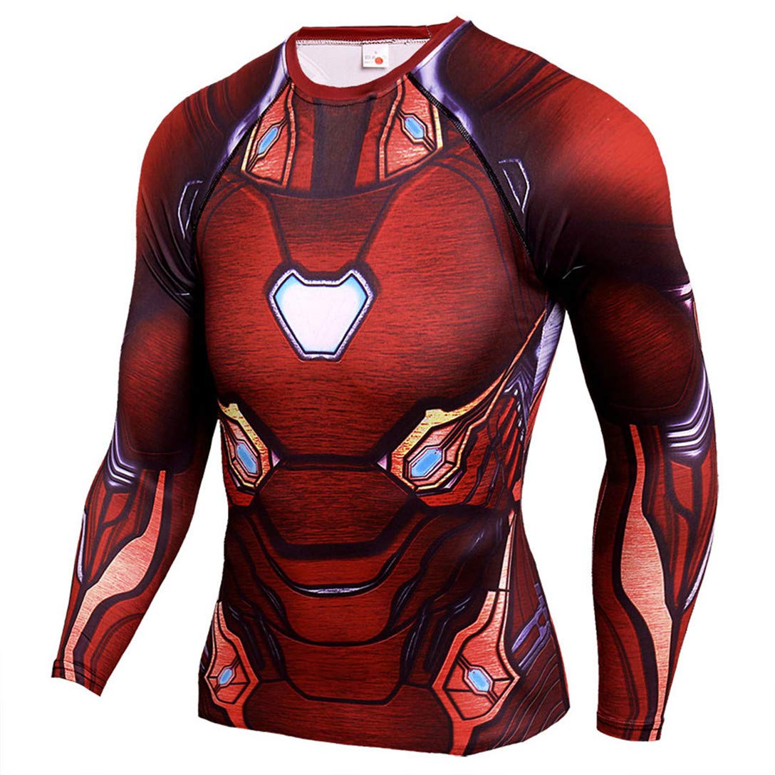 3D Super Hero Close-Fitting Quick-Drying Elastic Sport Cosplay T-Shirt Long Sleeve 6