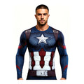 3D Super Hero Close-Fitting Quick-Drying Elastic Sport Cosplay T-Shirt Long Sleeve