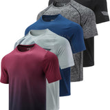 Liberty Imports 5 Pack Men's Active Quick Dry Crew Neck T Shirts 22