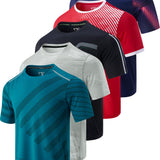 Liberty Imports 5 Pack Men's Active Quick Dry Crew Neck T Shirts 17