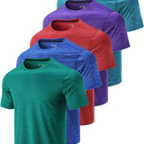 Liberty Imports 5 Pack Men's Active Quick Dry Crew Neck T Shirts 21
